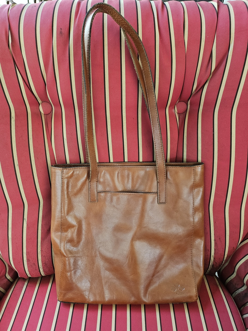 Patricia Nash Viana Soft Brown Leather Shoulder Bag Tote